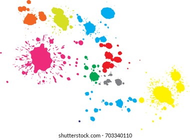 Abstract black Ink splash background, grunge vector design template - paint brush  
