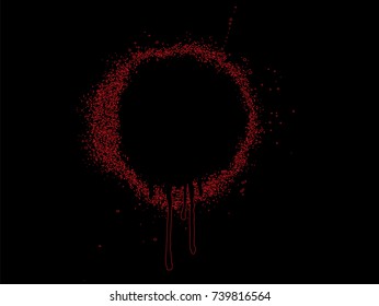 Abstract black Ink splash background, grunge vector design template - paint brush   

