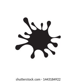 Abstract black ink splash icon symbol vector