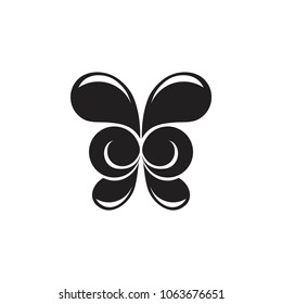 abstract black ink splash symbol vector
