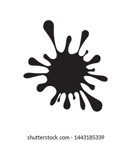 Abstract black ink splash symbol