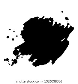 Abstract black ink splash. Vector illustration. Grunge texture for cards and flyers design. A model for the creation of digital brushes