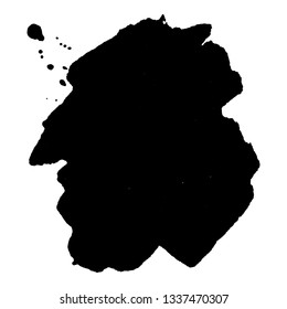 Abstract black ink splash. Vector illustration. Grunge texture for cards and flyers design. A model for the creation of digital brushes
