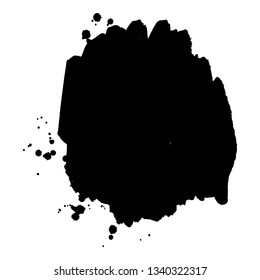 Abstract black ink splash. Vector illustration. Grunge texture for cards and flyers design. A model for the creation of digital brushes