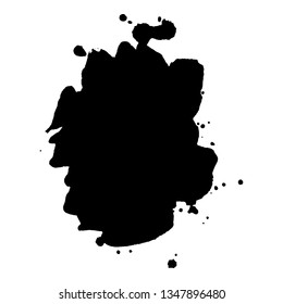 Abstract black ink splash. Vector illustration. Grunge texture for cards and flyers design. A model for the creation of digital brushes