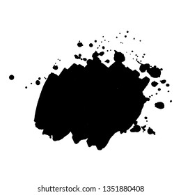 Abstract black ink splash. Vector illustration. Grunge texture for cards and flyers design.