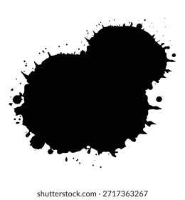 Vector de salpicadura de tinta negra abstracta