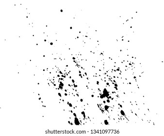 Abstract black ink splash watercolor, Splash watercolor spray texture isolated on white background. Vector illustration.