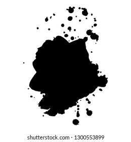 Abstract black ink splashes background. Vector illustration. Grunge texture for cards and flyers design. A model for the creation of digital brushes