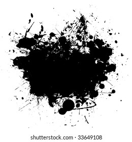 abstract black ink splat design with room to add your own copy