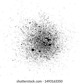 Abstract Black Ink Splatter Background