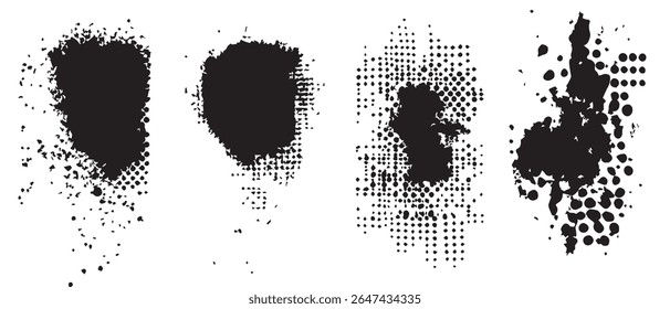 Imágenes Abstractas de textura de alta resolución de fondo de salpicadura de tinta negra para el diseño.
