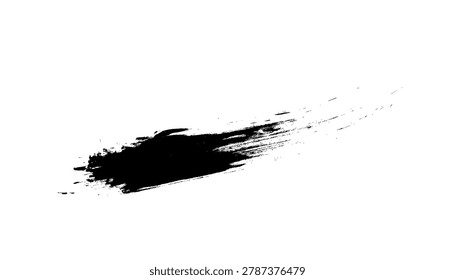 Abstract black ink splatter of a bird silhouette with sharp, jagged edges blackink brushstroke