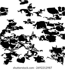 Abstract Black Ink Splatter Grunge Stain Overlay Texture