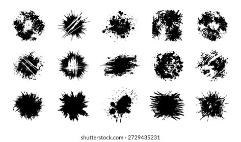 Salpicadura de tinta negra Abstractas y textura grunge
