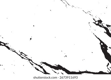 Abstrakte schwarze Tintenspritzer auf weißem Hintergrund