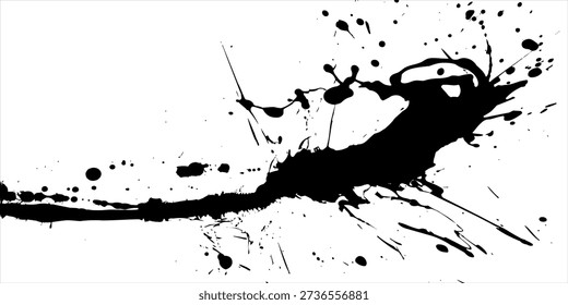 Salpicadura tinta negra Abstractas