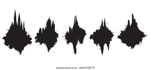 Textura Abstractas de salpicadura de tinta negra.
