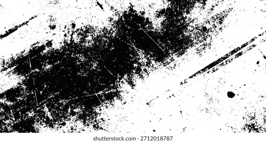 Abstractas textura de salpicadura de tinta negra sobre fondo blanco. Grunge superposición afligida para proyectos de diseño y artísticos.	