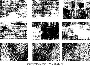 Abstract black ink splatters and brush strokes on a white background, Overlay textures set stamp with grunge effect, Scratch Grunge Urban Background Grunge Black and White Distress Texture.
