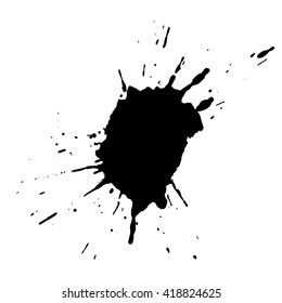 Abstract black ink spot background. Vector illustration. Grunge texture for cards and flyers design. A model for the creation of digital brushes