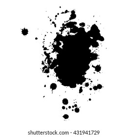 Abstract black ink spot background. Vector illustration. Grunge texture for cards and flyers design. A model for the creation of digital brushes