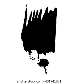 Abstract black ink spot background. Vector illustration. Grunge texture for cards and flyers design. A model for the creation of digital brushes