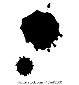 Abstract black ink spot background. Vector illustration. Grunge texture for cards and flyers design. A model for the creation of digital brushes