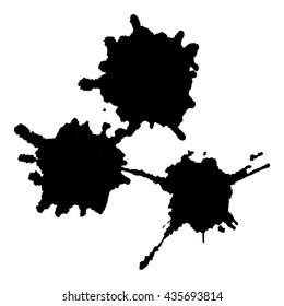 Abstract black ink spot background. Vector illustration. Grunge texture for cards and flyers design. A model for the creation of digital brushes