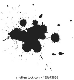 Abstract black ink spot background. Vector illustration. Grunge texture for cards and flyers design. A model for the creation of digital brushes