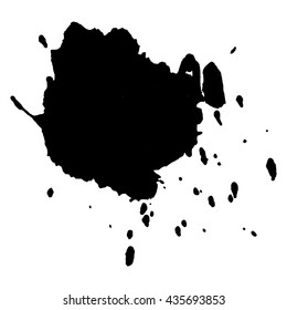 Abstract black ink spot background. Vector illustration. Grunge texture for cards and flyers design. A model for the creation of digital brushes