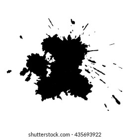 Abstract black ink spot background. Vector illustration. Grunge texture for cards and flyers design. A model for the creation of digital brushes