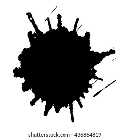 Abstract black ink spot background. Vector illustration. Grunge texture for cards and flyers design. A model for the creation of digital brushes