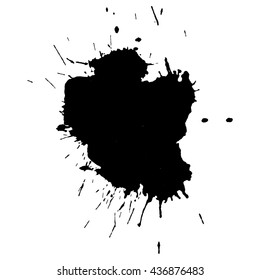 Abstract black ink spot background. Vector illustration. Grunge texture for cards and flyers design. A model for the creation of digital brushes