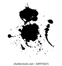 Abstract black ink spot background. Vector illustration. Grunge texture for cards and flyers design. A model for the creation of digital brushes