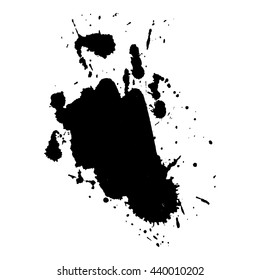 Abstract black ink spot background. Vector illustration. Grunge texture for cards and flyers design. A model for the creation of digital brushes