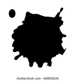 Abstract black ink spot background. Vector illustration. Grunge texture for cards and flyers design. A model for the creation of digital brushes