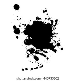 Abstract black ink spot background. Vector illustration. Grunge texture for cards and flyers design. A model for the creation of digital brushes