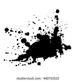 Abstract black ink spot background. Vector illustration. Grunge texture for cards and flyers design. A model for the creation of digital brushes