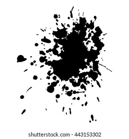 Abstract black ink spot background. Vector illustration. Grunge texture for cards and flyers design. A model for the creation of digital brushes