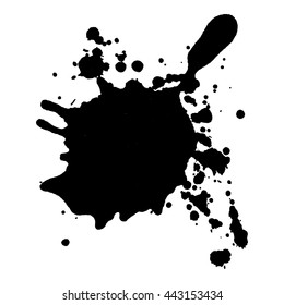 Abstract black ink spot background. Vector illustration. Grunge texture for cards and flyers design. A model for the creation of digital brushes