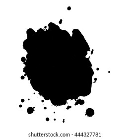 Abstract black ink spot background. Vector illustration. Grunge texture for cards and flyers design. A model for the creation of digital brushes