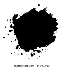 Abstract black ink spot background. Vector illustration. Grunge texture for cards and flyers design. A model for the creation of digital brushes