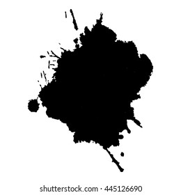 Abstract black ink spot background. Vector illustration. Grunge texture for cards and flyers design. A model for the creation of digital brushes