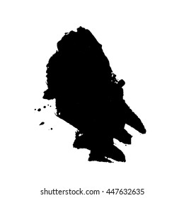 Abstract black ink spot background. Vector illustration. Grunge texture for cards and flyers design. A model for the creation of digital brushes