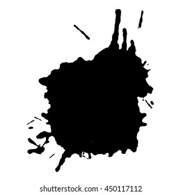 Abstract black ink spot background. Vector illustration. Grunge texture for cards and flyers design. A model for the creation of digital brushes