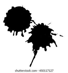 Abstract black ink spot background. Vector illustration. Grunge texture for cards and flyers design. A model for the creation of digital brushes