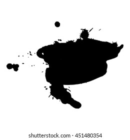 Abstract black ink spot background. Vector illustration. Grunge texture for cards and flyers design. A model for the creation of digital brushes