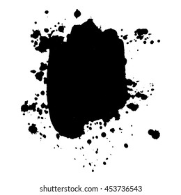 Abstract black ink spot background. Vector illustration. Grunge texture for cards and flyers design. A model for the creation of digital brushes
