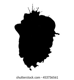 Abstract black ink spot background. Vector illustration. Grunge texture for cards and flyers design. A model for the creation of digital brushes